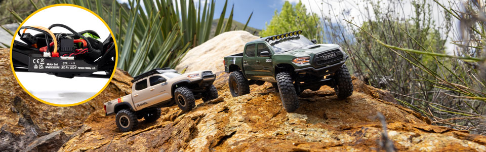 HIGH-PERFORMANCE CHASSIS for the Axial 1/30 SCX30 Toyota Tacoma TRD Pro 4X4 Ready-To-Run Brushed Rock Crawler