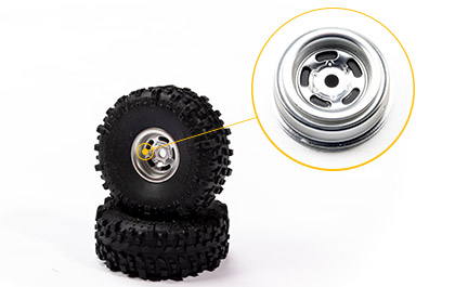AUTHENTIC DEEP-DISH SLOTTED WHEELS for the Axial /24 SCX24 Chevrolet C10 RC Rock Crawler