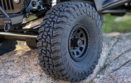 OFFICIALLY LICENSED WHEELS & TIRES for the Axial SCX10 III CJ7 RC Jeep