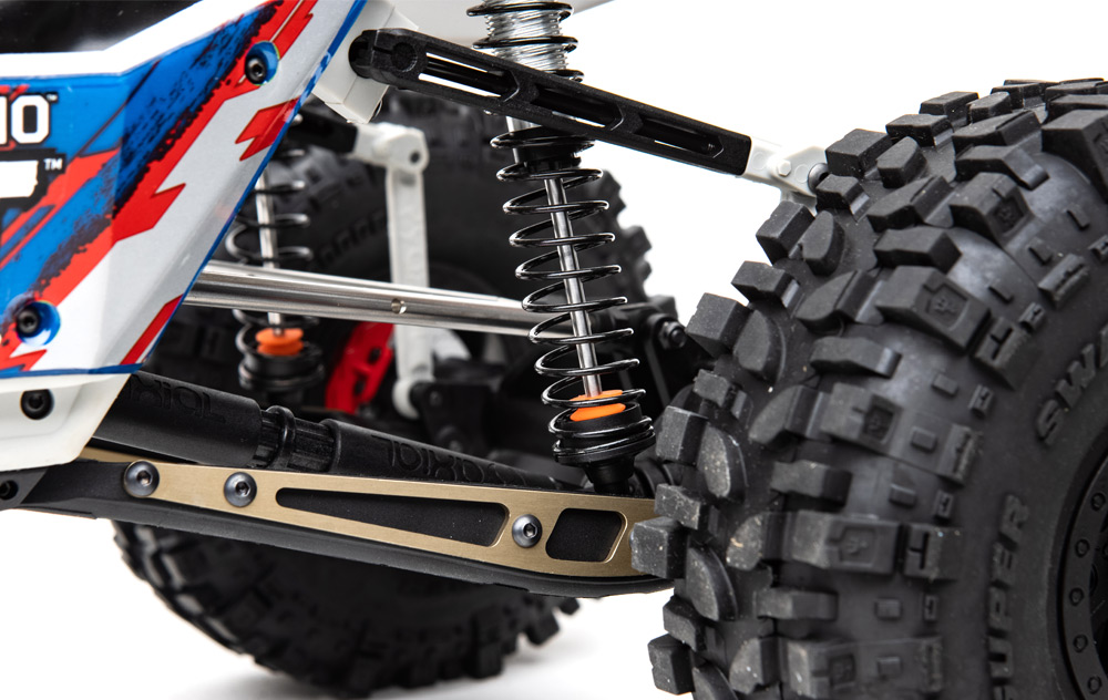 Axial RBX10 Ryft 4WD Rock Bouncer Upgrade Parts - Aluminum Hex Adapters, 6mm Thick, 8-Pc Set (Blue)