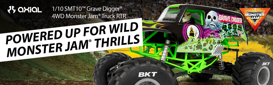 1/10 SMT10 Grave Digger 4WD Brushed Monster Truck RTR | Axial