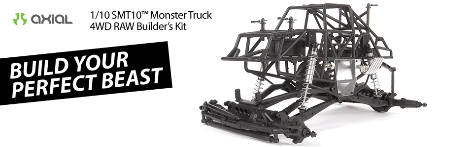 1/10 SMT10 4WD Monster Truck Raw Builders Kit | Axial Adventure