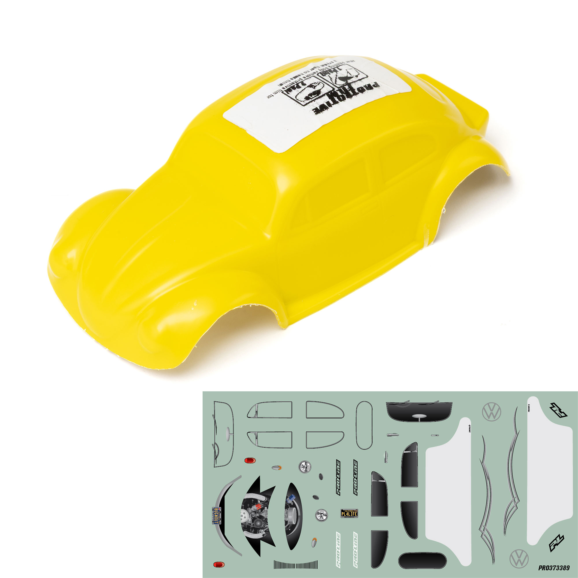 Pro-Line Racing 1/30 Pre-Cut Volkswagen Bug Body, Yellow: Axial SCX30