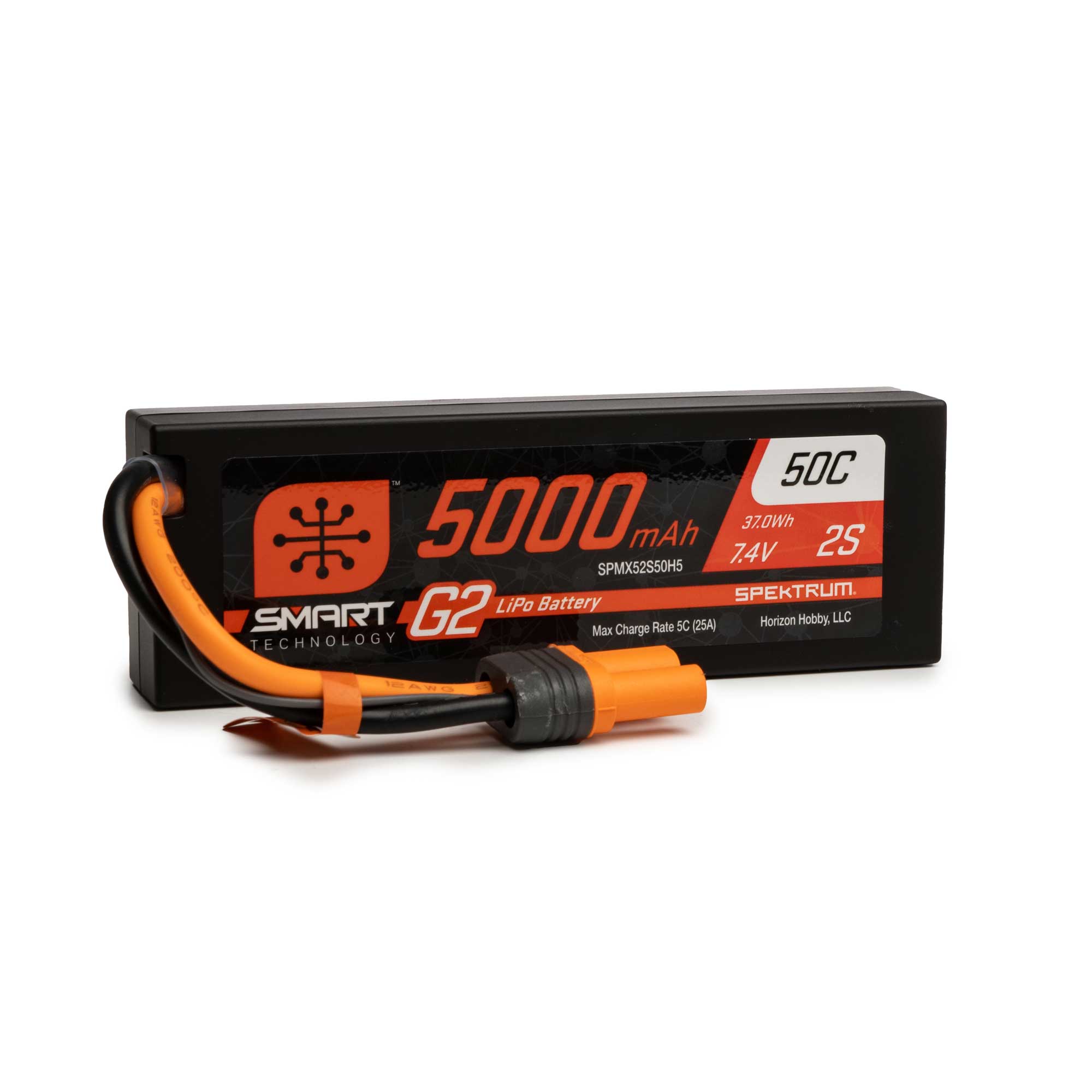 Spektrum Accessories 7.4V 5000mAh 2S 50C Smart G2 Hardcase LiPo 