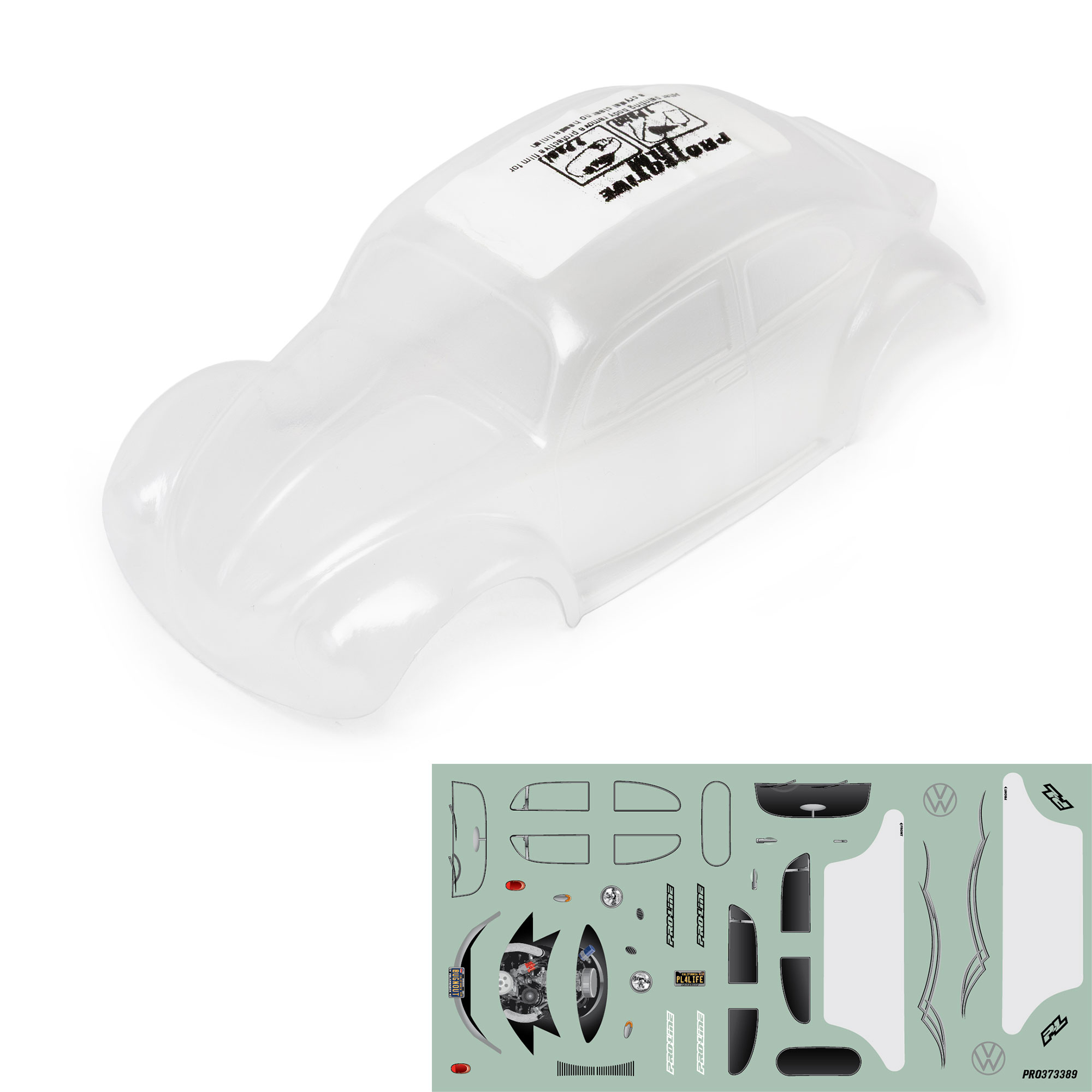 Pro-Line Racing 1/30 Pre-Cut Volkswagen Bug Body, Clear: Axial SCX30