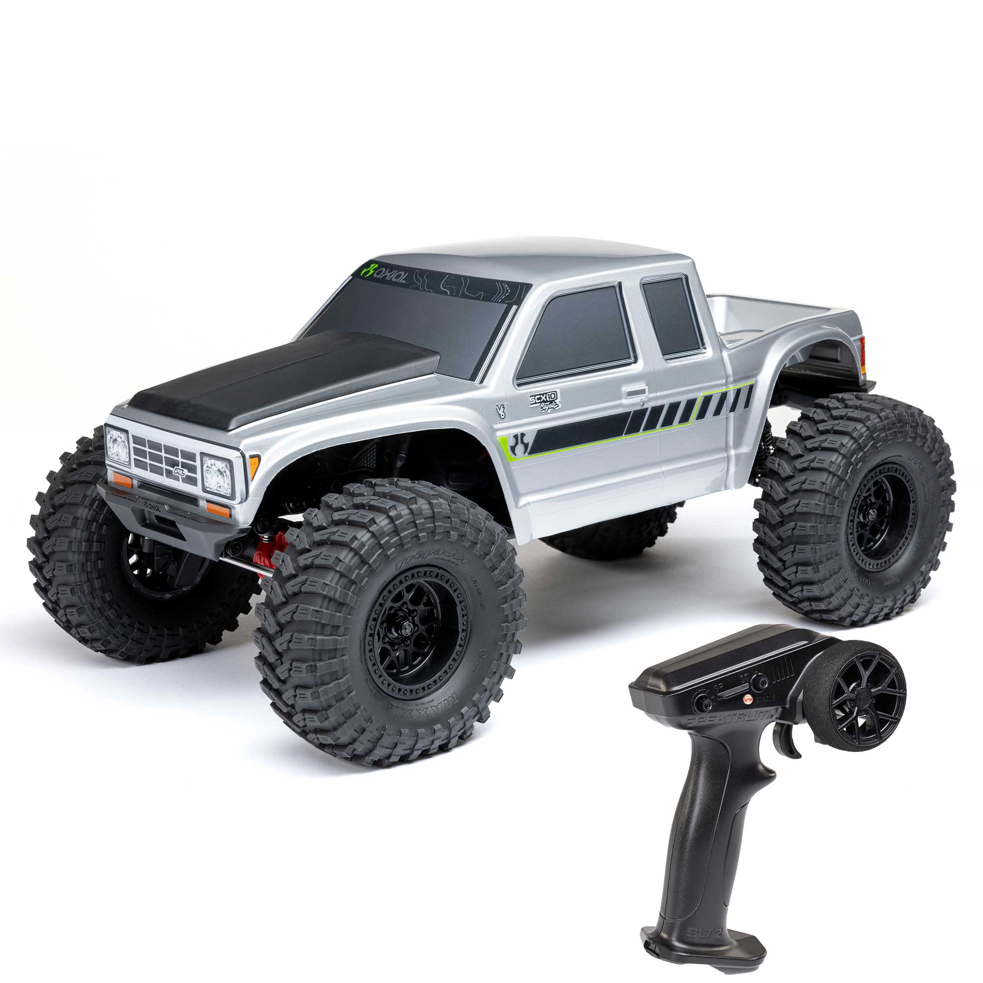1/10 SCX10 III Coyote 4X4 RTR Brushed Rock Crawler, Silver | Axial