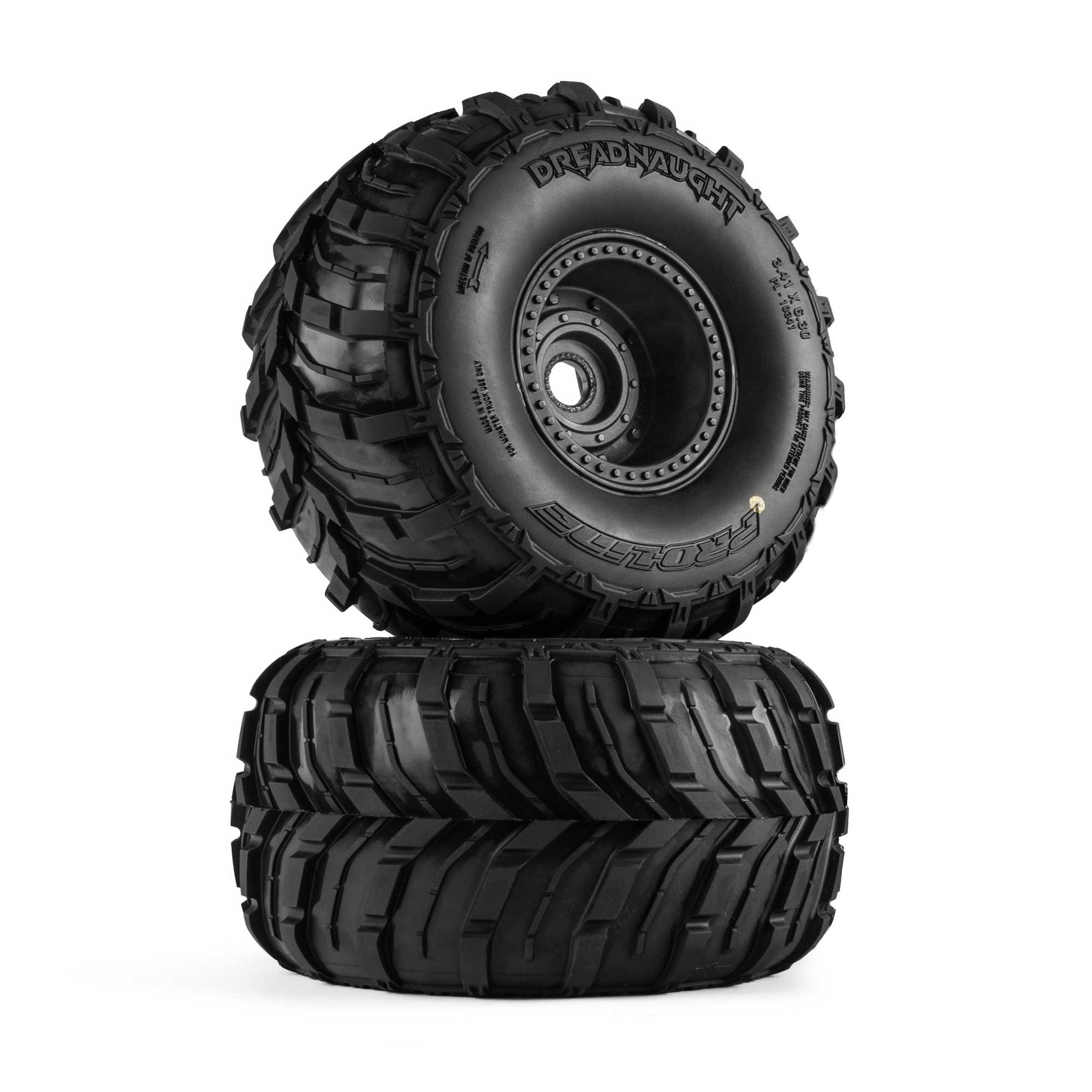 Pro-Line Racing 1/8 Dreadnaught Front/Rear Tire MTD QUAKE 4S Wheel (2): QUAKE 4S
